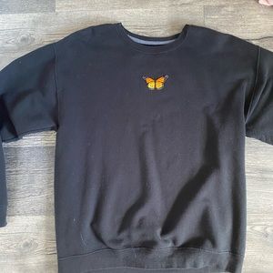 Black Butterfly Crewneck